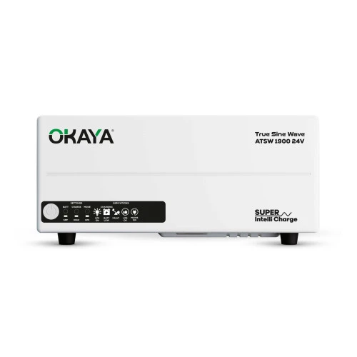 OKAYA ATSW 1900 24V Technology Advanced True Sine Wave | Capacity 1650 VA | Capacity 1650 VA